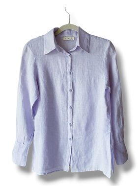 Stark X Linen Button Down Shirt in Lilac Size XS